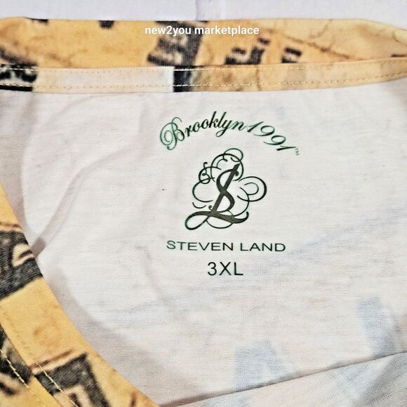 vtg Steven land art t-shirt all over print Paris cafe de la paix street 3XL - Picture 5 of 8